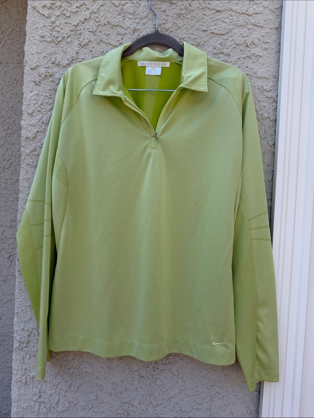 Nike Golf Women's Lime Green 1/4 Zip Pullover Top Size M